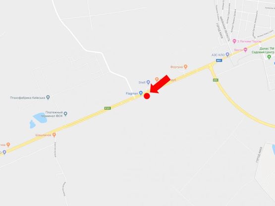 Схема рекламной плоскости по адресу Броварской пр., возле магазина "Flagman", в центр Схема рекламной плоскости по адресу Броварской пр., возле магазина "Flagman", в центр