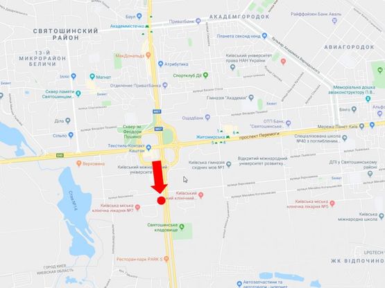 Схема рекламной плоскости по адресу Кольцевая дорога - ул. Котельникова, в сторону пл. Одесской