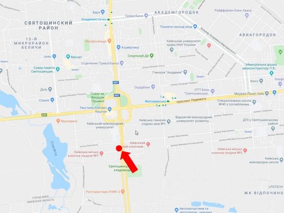 Схема рекламной плоскости по адресу Кольцевая дорога - ул. Котельникова, в сторону пр. Победы