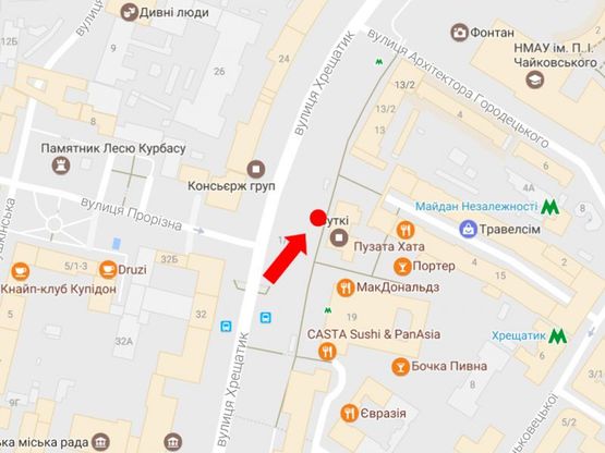 Схема рекламной плоскости по адресу Крещатик ул., 17, возле ст. м. "Крещатик", в сторону Независимости пл. Схема рекламной плоскости по адресу Крещатик ул., 17, возле ст. м. "Крещатик", в сторону Независимости пл.