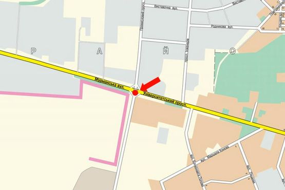 Схема рекламной плоскости по адресу Тельнова ул. (бывш. Правды пр.) / Мурманская ул., возле АЗС "Альянс" Схема рекламной плоскости по адресу Тельнова ул. (бывш. Правды пр.) / Мурманская ул., возле АЗС "Альянс"