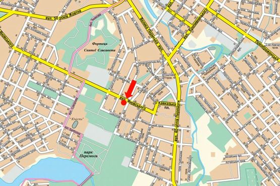 Схема рекламної площини за адресою Яновского ул. / Cадовая ул. Схема рекламної площини за адресою Яновского ул. / Cадовая ул.