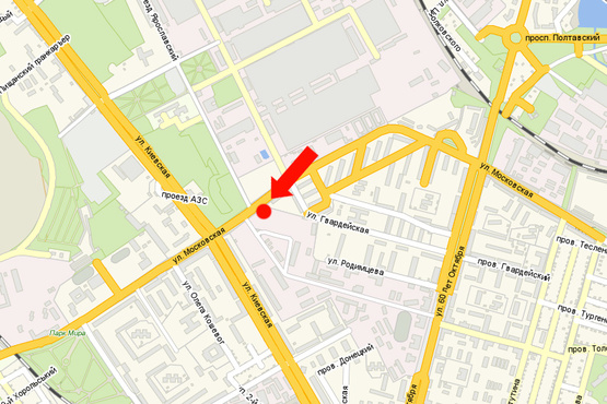 Схема рекламной плоскости по адресу Московская ул., возле Воинской части