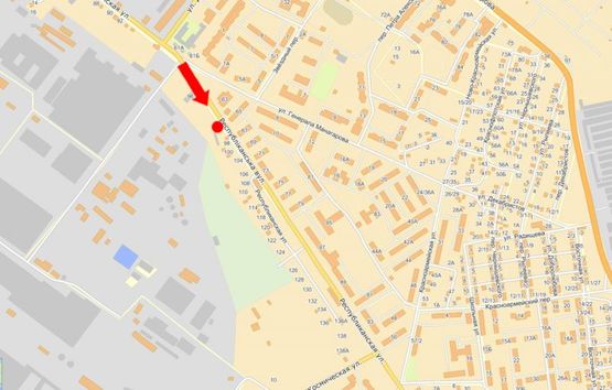 Схема рекламной плоскости по адресу Республиканская ул., 65 / ул. Манагарова Ген.