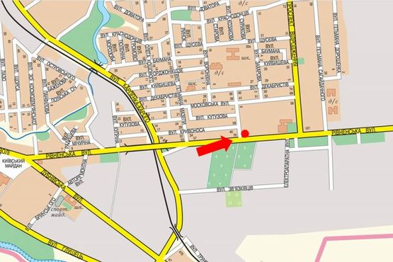 Схема рекламной плоскости по адресу Ровенская ул. / Казакова ул., из центра
