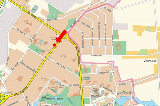 Схема рекламної площини за адресою Соборности пр., 6, возле супермаркета "Наш край" Схема рекламної площини за адресою Соборности пр., 6, возле супермаркета "Наш край"