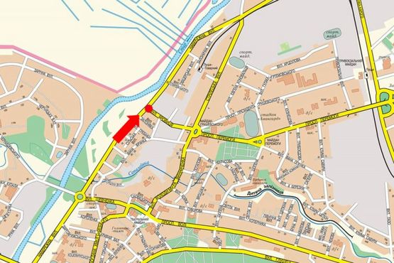 Схема рекламної площини за адресою Набережная ул. / Яровица ул., кольцо, из центра