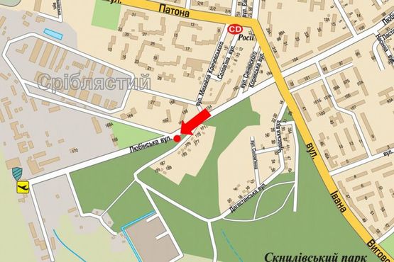 Схема рекламной плоскости по адресу Любинская ул., 164, в сторону аэропорта "Львов" Схема рекламной плоскости по адресу Любинская ул., 164, в сторону аэропорта "Львов"