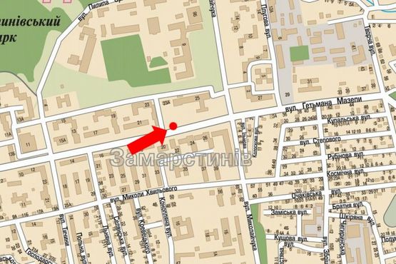 Схема рекламной плоскости по адресу Мазепы ул., 23, супермаркет "Вопак"