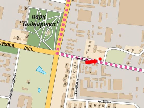 Схема рекламной плоскости по адресу Хуторовка ул. / Научная ул. / Стрыйская ул., возле остановки, в сторону рынка "Шувар" Схема рекламной плоскости по адресу Хуторовка ул. / Научная ул. / Стрыйская ул., возле остановки, в сторону рынка "Шувар"