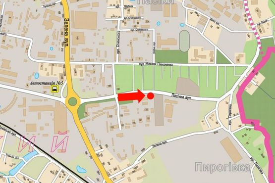 Схема рекламної площини за адресою Пасечная ул., 127, возле ОАО "Львовская автобаза №1"