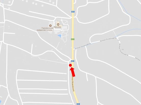 Схема рекламной плоскости по адресу Трасса Львов-Рава-Русская, с. Малехов, выезд из города