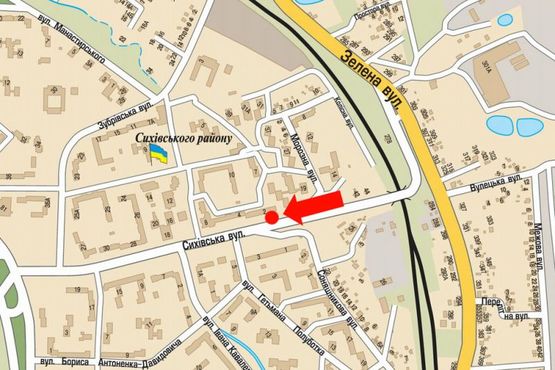 Схема рекламної площини за адресою Сиховская ул., 2