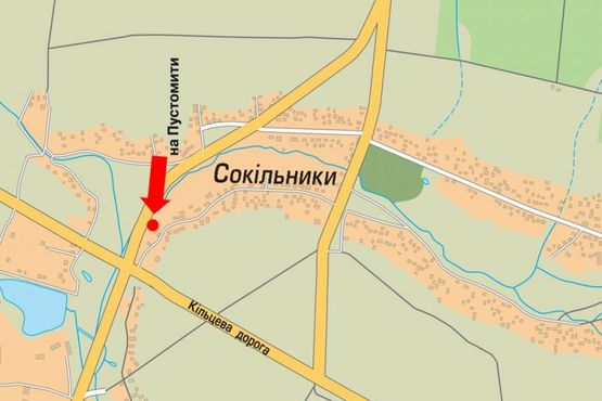 Схема рекламної площини за адресою Кульпарковская ул. / Шептицкого ул., в сторону Кольцевой дороги Схема рекламної площини за адресою Кульпарковская ул. / Шептицкого ул., в сторону Кольцевой дороги