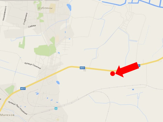 Схема рекламної площини за адресою Трасса Киев-Львов, с. Дубляны, в сторону Львова