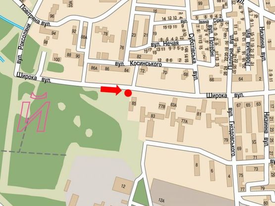 Схема рекламной плоскости по адресу Широкая ул., 85, возле ТЦ "ВАМ", супермаркета "Сильпо", "Watsons" Схема рекламной плоскости по адресу Широкая ул., 85, возле ТЦ "ВАМ", супермаркета "Сильпо", "Watsons"