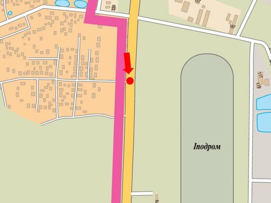 Схема рекламной плоскости по адресу Стрыйская ул., 179, разделитель, возле АЗС "WOG", ТРЦ "King Cross", супермаркетов "Ашан", "Фокстрот", "Эпицентр", из центра