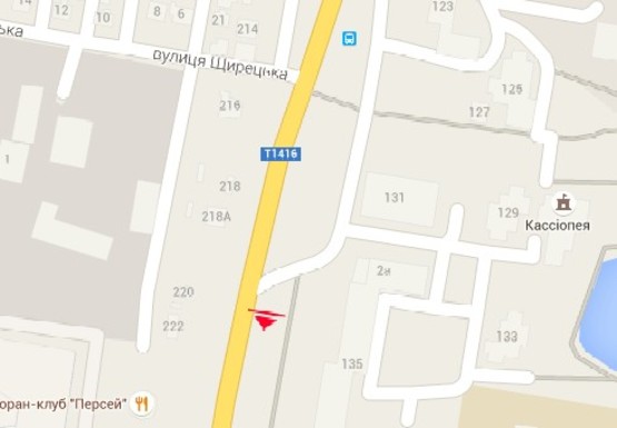 Схема рекламної площини за адресою Кульпарковская ул., 133 Схема рекламної площини за адресою Кульпарковская ул., 133