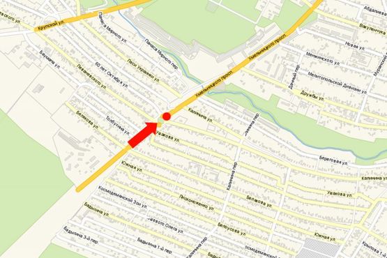 Схема рекламной плоскости по адресу Хмельницкого Б. пр. / ул. Калинина, кольцо, южный вьезд в город Схема рекламной плоскости по адресу Хмельницкого Б. пр. / ул. Калинина, кольцо, южный вьезд в город