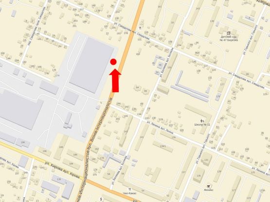 Схема рекламной плоскости по адресу Интернационалистов ул. / ул. Ленина Схема рекламной плоскости по адресу Интернационалистов ул. / ул. Ленина