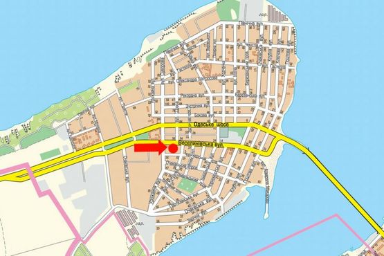 Схема рекламної площини за адресою Веселиновская ул. / Бутовича ул. (бывш. Щорса ул.), в центр