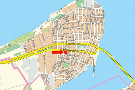 Схема рекламної площини за адресою Веселиновская ул. / Майская ул., в центр