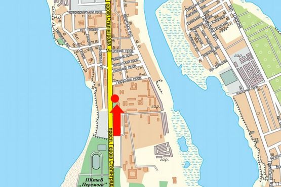 Схема рекламной плоскости по адресу Героев Сталинграда пр., 13, возле ТРЦ "Магеллан", супермаркетов "Таврия В", "Эльдорадо", из центра