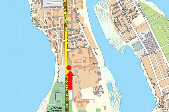 Схема рекламної площини за адресою Героев Сталинграда пр., 13, возле ТРЦ "Магеллан", супермаркетов "Таврия В", "Эльдорадо", из центра, правая