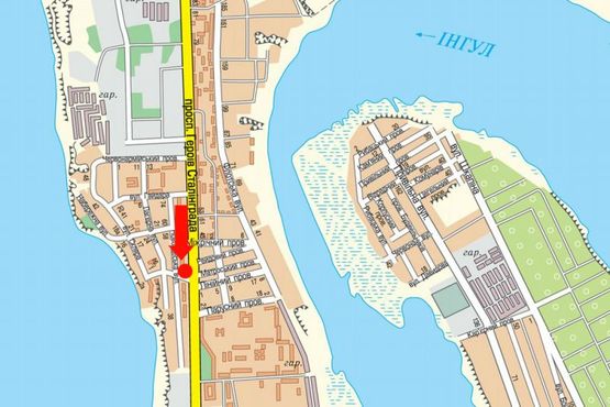 Схема рекламной плоскости по адресу Героев Сталинграда пр. / Армейский пер. (бывш. Красноармейский пер.), рынок, в центр