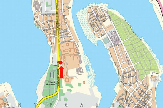 Схема рекламної площини за адресою Героев Сталинграда пр., 9Д, возле супермаркета "Metro", АЗС "Formula", из центра Схема рекламної площини за адресою Героев Сталинграда пр., 9Д, возле супермаркета "Metro", АЗС "Formula", из центра