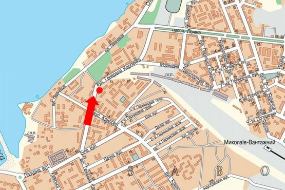 Схема рекламной плоскости по адресу Карпенко ул., 51, рынок "Факел", в центр