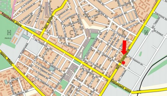 Схема рекламної площини за адресою Космонавтов ул. / 4-я Продольная ул., в центр Схема рекламної площини за адресою Космонавтов ул. / 4-я Продольная ул., в центр