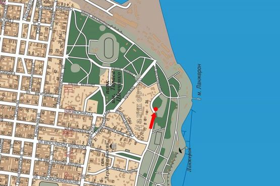 Схема рекламной плоскости по адресу Черноморская ул, возле ресторана "Хуторок", парка им. Шевченко, пляж Ланжерон Схема рекламной плоскости по адресу Черноморская ул, возле ресторана "Хуторок", парка им. Шевченко, пляж Ланжерон