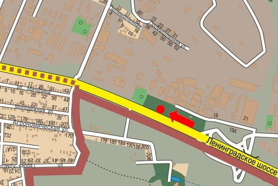 Схема рекламної площини за адресою Киевское шоссе (бывш. Ленинградское шоссе) / Новомосковская дорога, 9/4, в центр Схема рекламної площини за адресою Киевское шоссе (бывш. Ленинградское шоссе) / Новомосковская дорога, 9/4, в центр