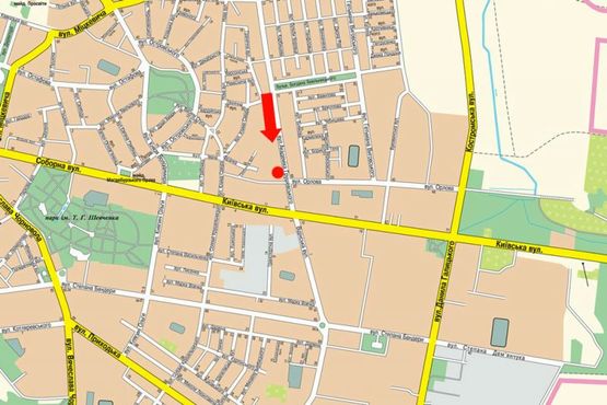 Схема рекламной плоскости по адресу Грушевского ул., 44, 500 м. до супермаркетов "Эльдорадо", "Вопак" Схема рекламной плоскости по адресу Грушевского ул., 44, 500 м. до супермаркетов "Эльдорадо", "Вопак"