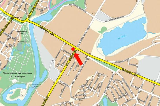 Схема рекламной плоскости по адресу Харьковская ул. / Прокофьева ул., в сторону ТРЦ "Лавина", супермаркетов "Сильпо", "Эльдорадо"