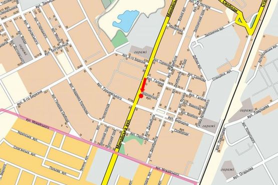 Схема рекламной плоскости по адресу Минайская ул., 27, возле магазина "Осетия" Схема рекламной плоскости по адресу Минайская ул., 27, возле магазина "Осетия"