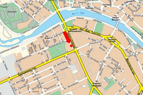 Схема рекламної площини за адресою Свободы пр., возле магазина "Фокстрот"