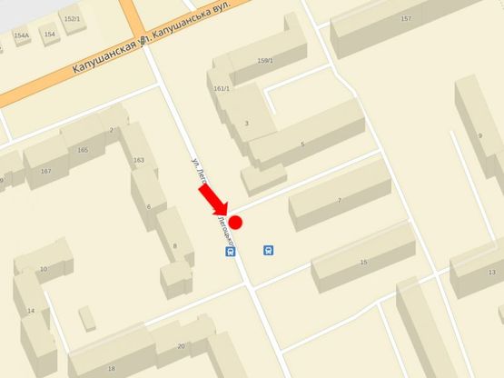 Схема рекламної площини за адресою Легоцкого ул., 7, в сторону ул. Заньковецкой, ТЦ "Токио"