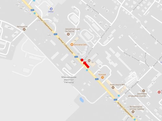 Схема рекламної площини за адресою Собранецкая ул., 152, из центра