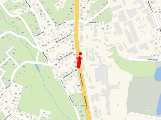 Схема рекламної площини за адресою Нечая ул., 108, в центр Схема рекламної площини за адресою Нечая ул., 108, в центр