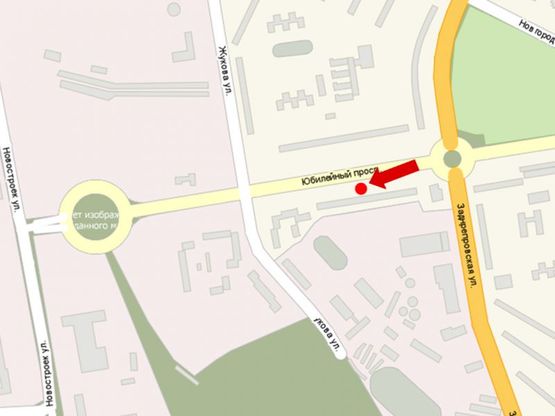 Схема рекламной плоскости по адресу Юбилейный пр., 39, напротив, в сторону Казака Бабуры ул. (бывш. Жукова ул.)