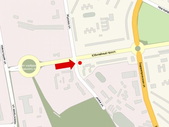 Схема рекламной плоскости по адресу Юбилейный пр. / Казака Бабуры ул. (бывш. Жукова ул.), в направлении Заднепровская ул.