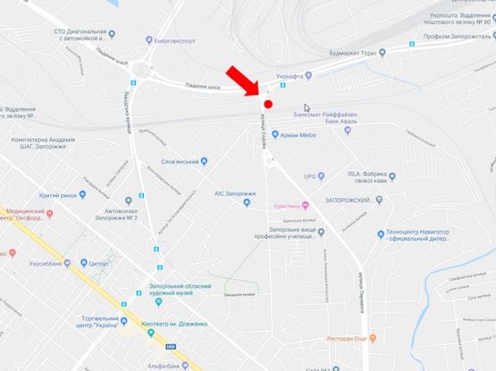 Схема рекламной плоскости по адресу Седова ул. - Южное шоссе, возле жд моста, в центр Схема рекламной плоскости по адресу Седова ул. - Южное шоссе, возле жд моста, в центр