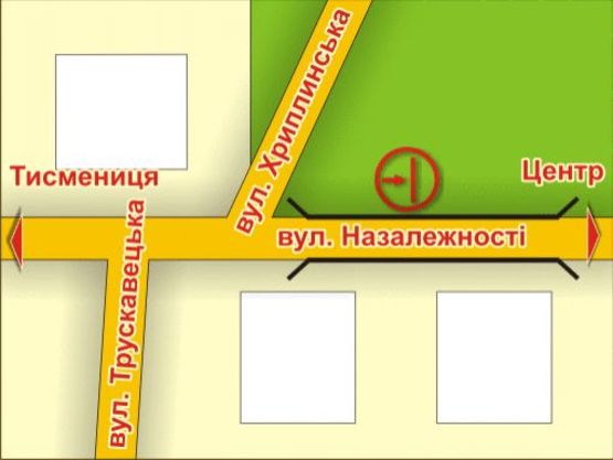 Схема рекламної площини за адресою вул. Незалежності (перед мостом, біля Митниці) Схема рекламної площини за адресою вул. Незалежності (перед мостом, біля Митниці)