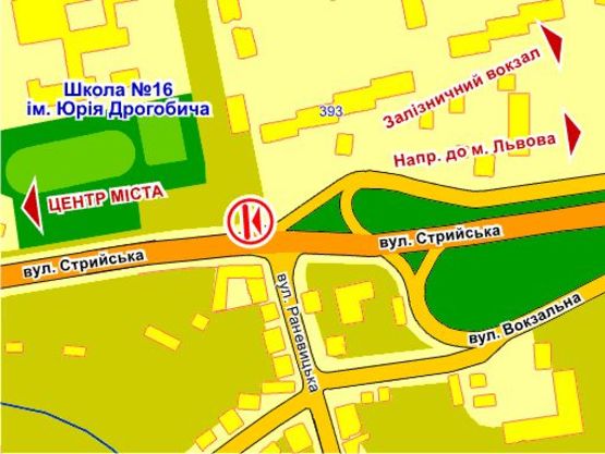 Схема рекламної площини за адресою вул. Стрийська, 393 – Раневицька
