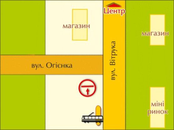 Схема рекламної площини за адресою вул. Вітрука, 34/1 Схема рекламної площини за адресою вул. Вітрука, 34/1