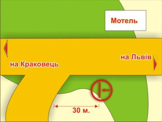 Схема рекламної площини за адресою с. Рясне-Руське (на Краковець), 4х8 м