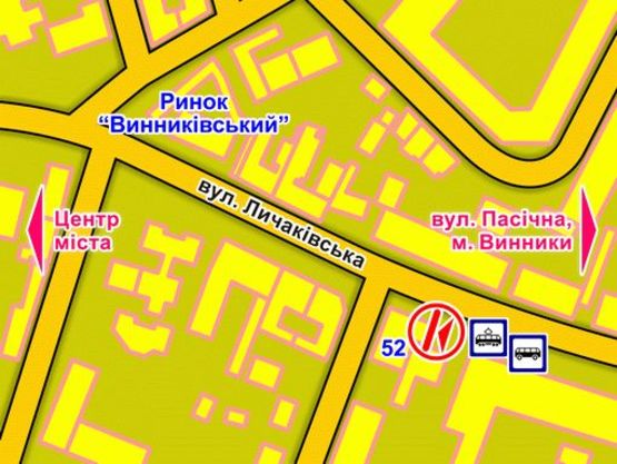 Схема рекламної площини за адресою вул. Личаківська, 52, 3х4 м Схема рекламної площини за адресою вул. Личаківська, 52, 3х4 м