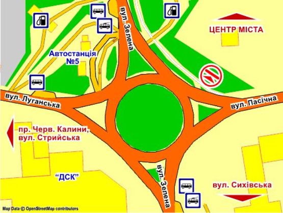 Схема рекламной плоскости по адресу вул. Зелена – Пасічна, до вул.Пасічної, справа Схема рекламной плоскости по адресу вул. Зелена – Пасічна, до вул.Пасічної, справа